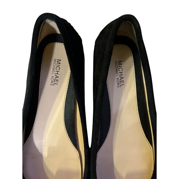 Michael Michael Kors Womens Black Suede Gloria Moc Driving Flats Size 6M Leather - Picture 12 of 15